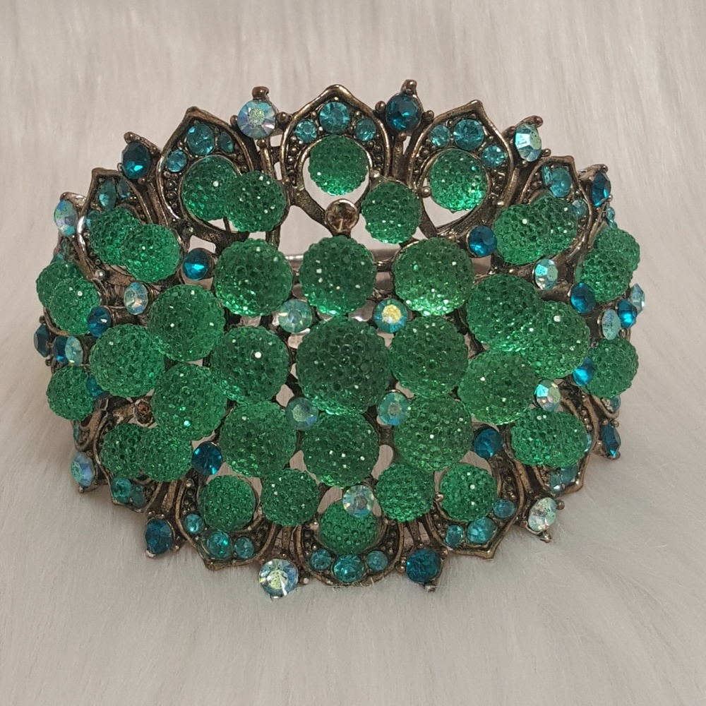 Crystal Teal Cuff